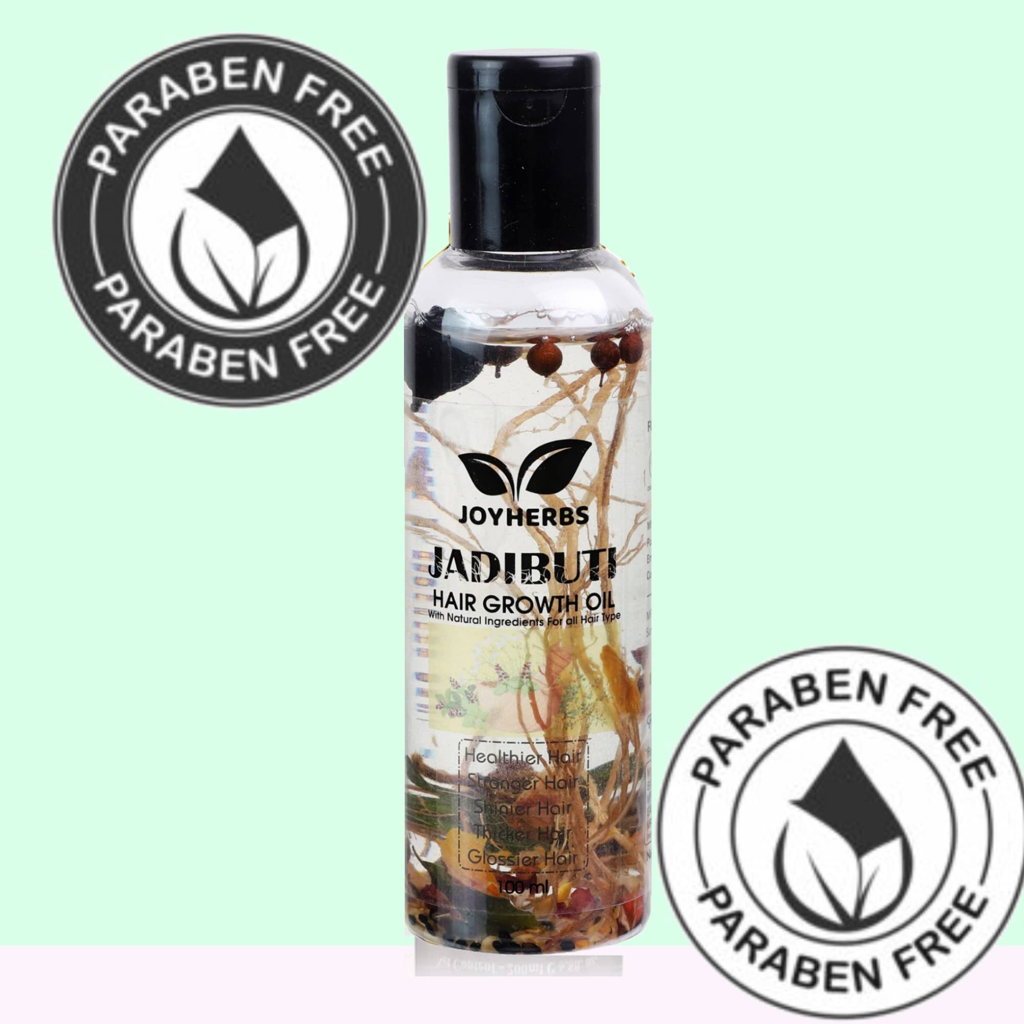 JOYHERBS Ayurvedic Herbal Hair Oil for Hair Growth - Anti Hair Fall & Dandruff Treatment with Bhringraj, Brahmi & Amla | Natural Hair Care for Long, Strong, Shiny Hair (100ml) | Paraben Free | Perfect for Daily Scalp Massage & Damaged Hair Repair