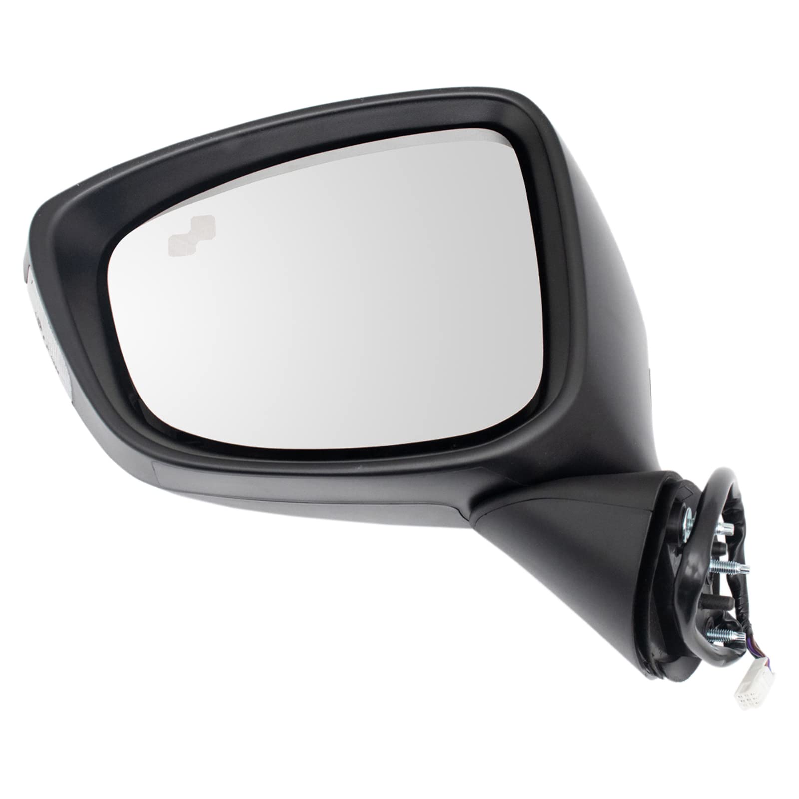 TRQ Left Side Mirror with Blind Spot Indicator - Compatible with 2013-2015 Mazda CX-5 (MA1320225) - No Heat Feature - Perfect for Safe Lane Changes & Parking Assistance