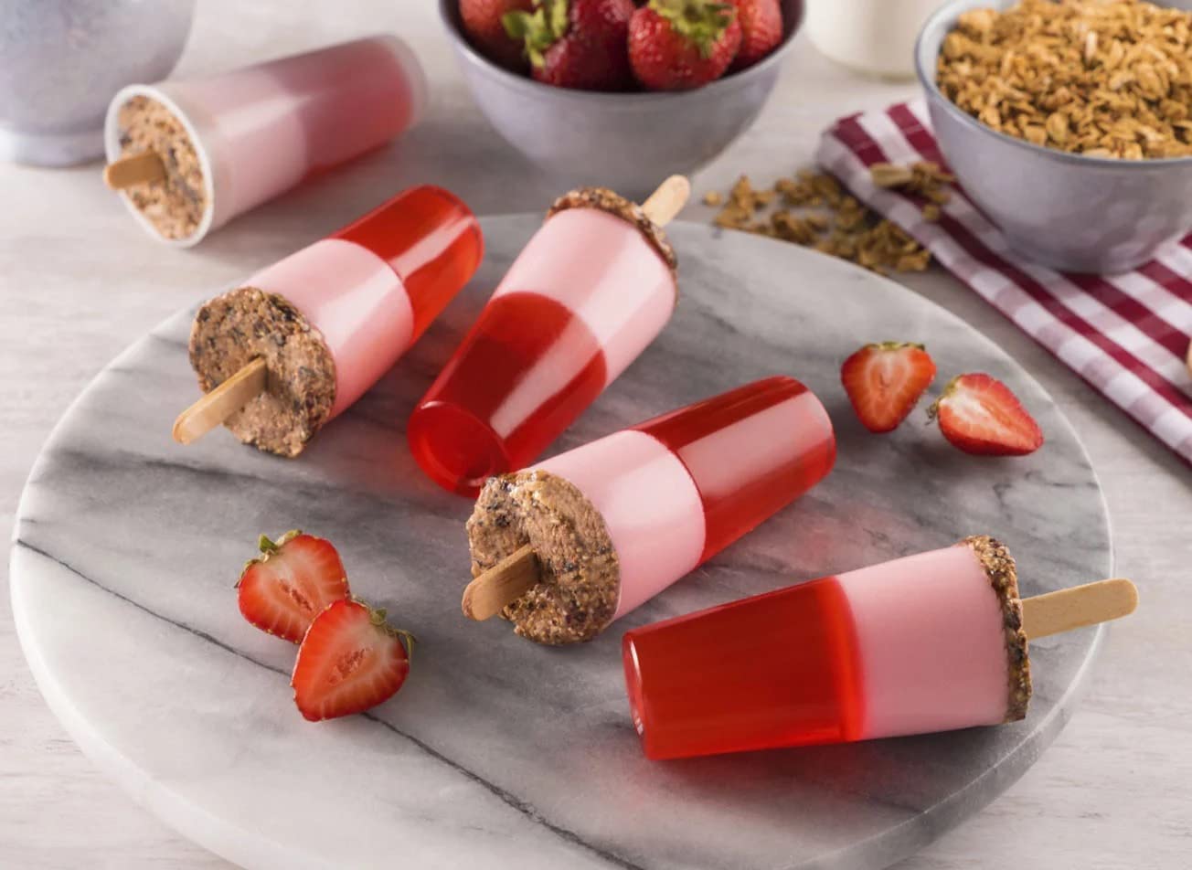 25-Piece Clear Plastic Popsicle & Jello Molds Set - Reusable Ice Pop Maker for Homemade Frozen Treats - Perfect for Summer Snacks, Kids Parties, and DIY Desserts