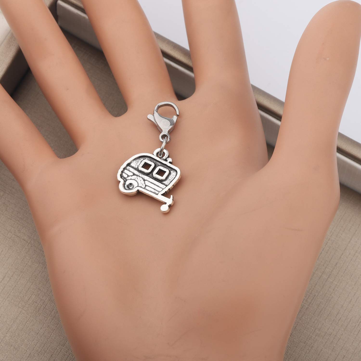 CHOORO Happy Camper Charm - Camping Zipper Pull Accessory for Backpacks & Tents - Perfect Gift for Camping Lovers & Outdoor Enthusiasts - Use for Hiking, RV Trips & Adventure Jewelry