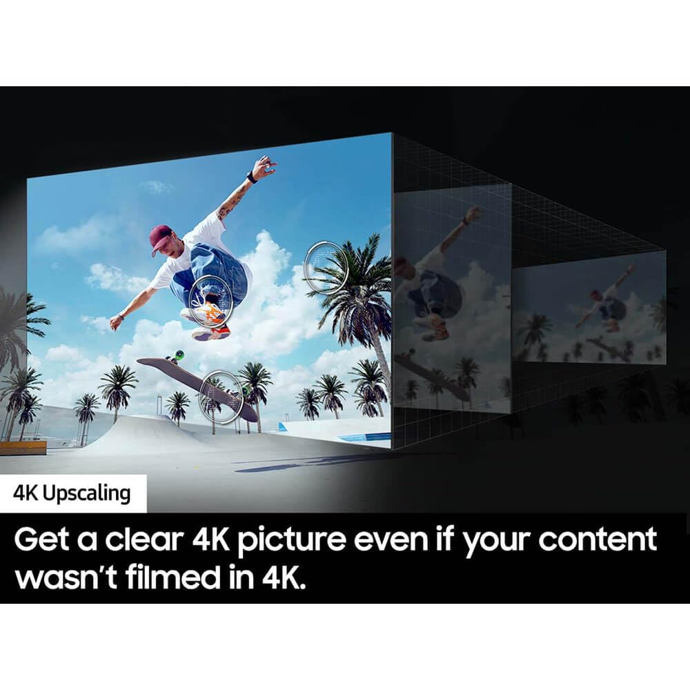 Refurbished Samsung 55-inch DU8000 Crystal UHD 4K Smart TV with Alexa Built-in (2024 Model UN55DU8000FXZA) - Perfect for Home Theater, Gaming & Streaming Netflix, Hulu, Prime Video