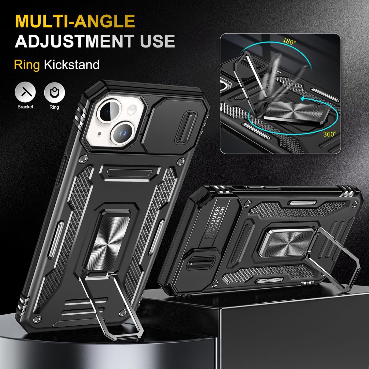 iPhone 16 Pro Max Magnetic Case with Slide Camera Cover - Shockproof Rugged Protective Phone Case Compatible with MagSafe | Full Body Protection with Lens Shield & Wireless Charging Support | Perfect for Outdoor Adventures, Daily Commute & Travel