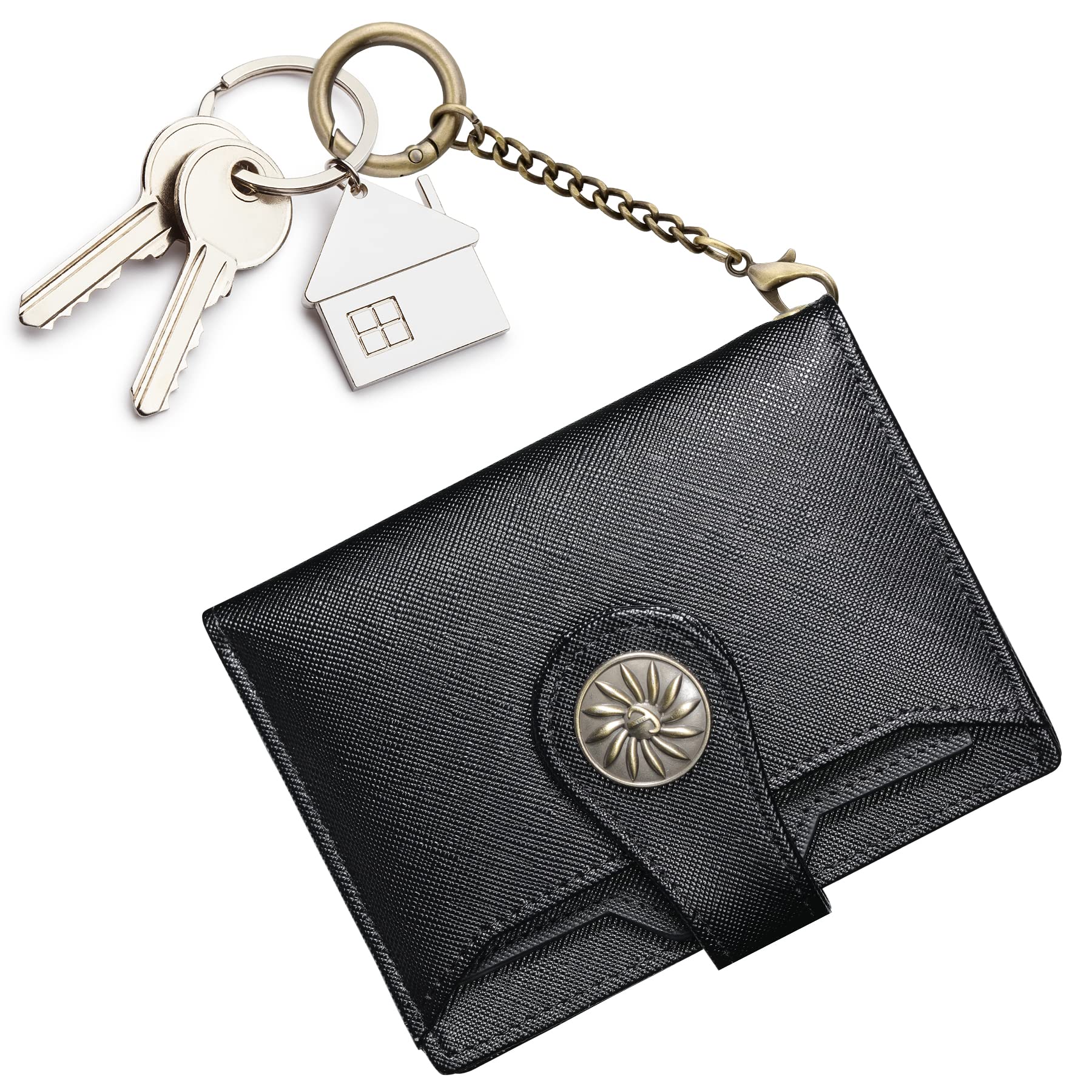 Travelambo RFID Blocking Bifold Leather Wallet for Women - Slim Card Holder with 2 ID Windows & Zippered Coin Pocket | Perfect for Everyday Use, Travel, and Gift Giving
