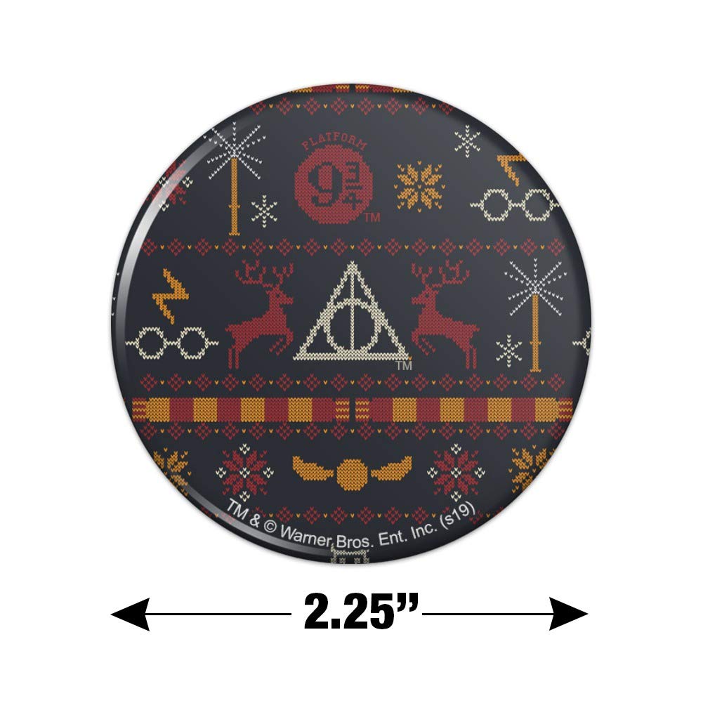 Harry Potter Inspired Knit Sweater Pattern Kitchen Fridge Magnet - Perfect for Refrigerator, Locker & Office Decor - Great Gift for Fans & Home Organization