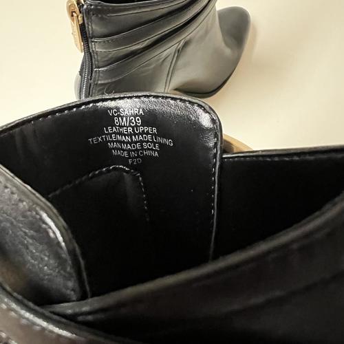 Vince Camuto Women's Sahra Ankle Boots Size 8 US - Stylish Leather Booties for Fall & Winter Outfits, Office Wear & Casual Dates