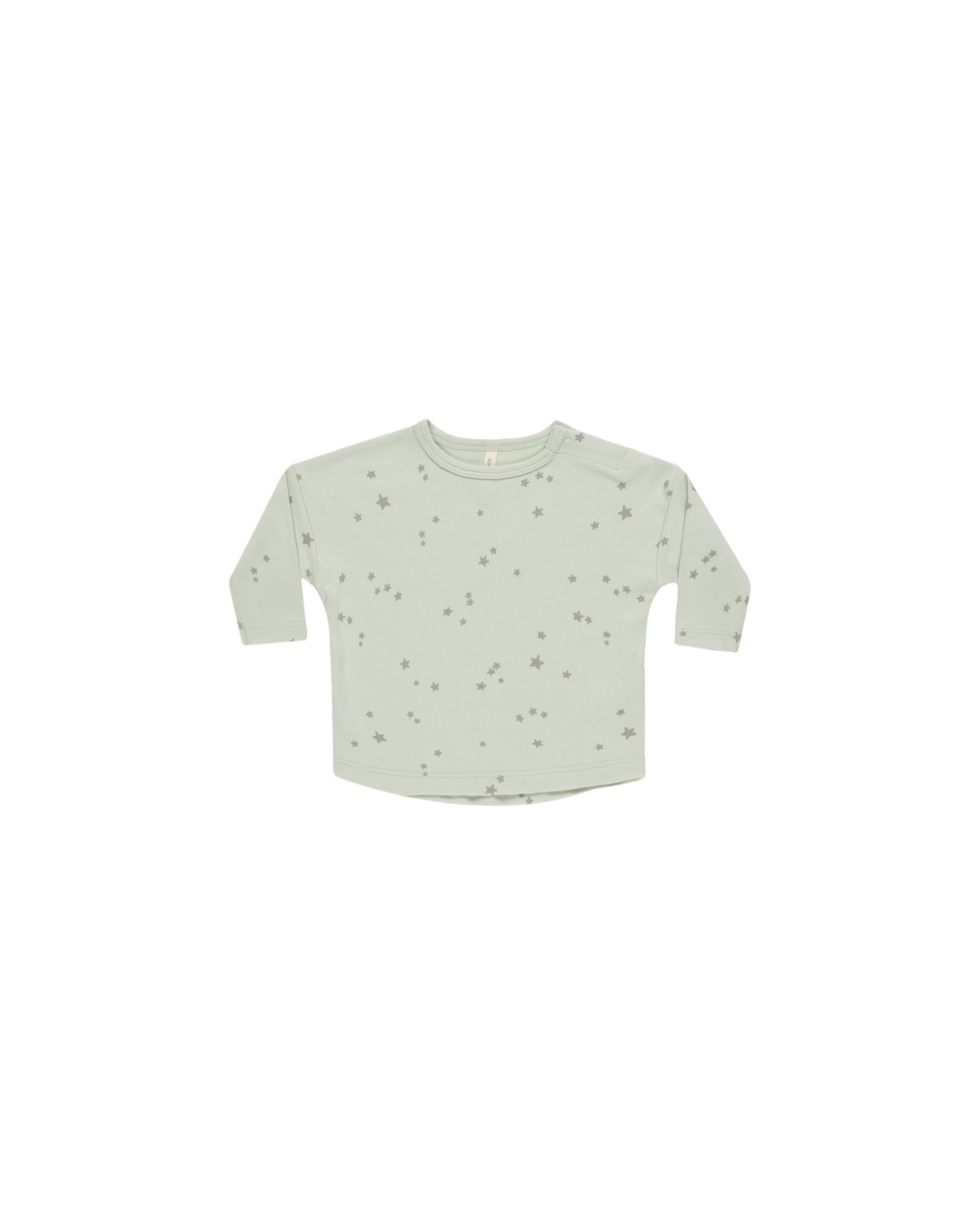 Quincy Mae Women's Long Sleeve T-Shirt with Star Print - Soft Cotton Casual Top for Everyday Wear, Layering & Fall Outfits