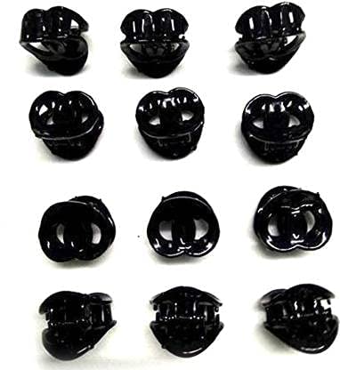 Plastic Mini Claw Hair Clips for Women & Girls - 12 Pack Black Hair Accessories | Perfect for Ponytails, Braids & Updos