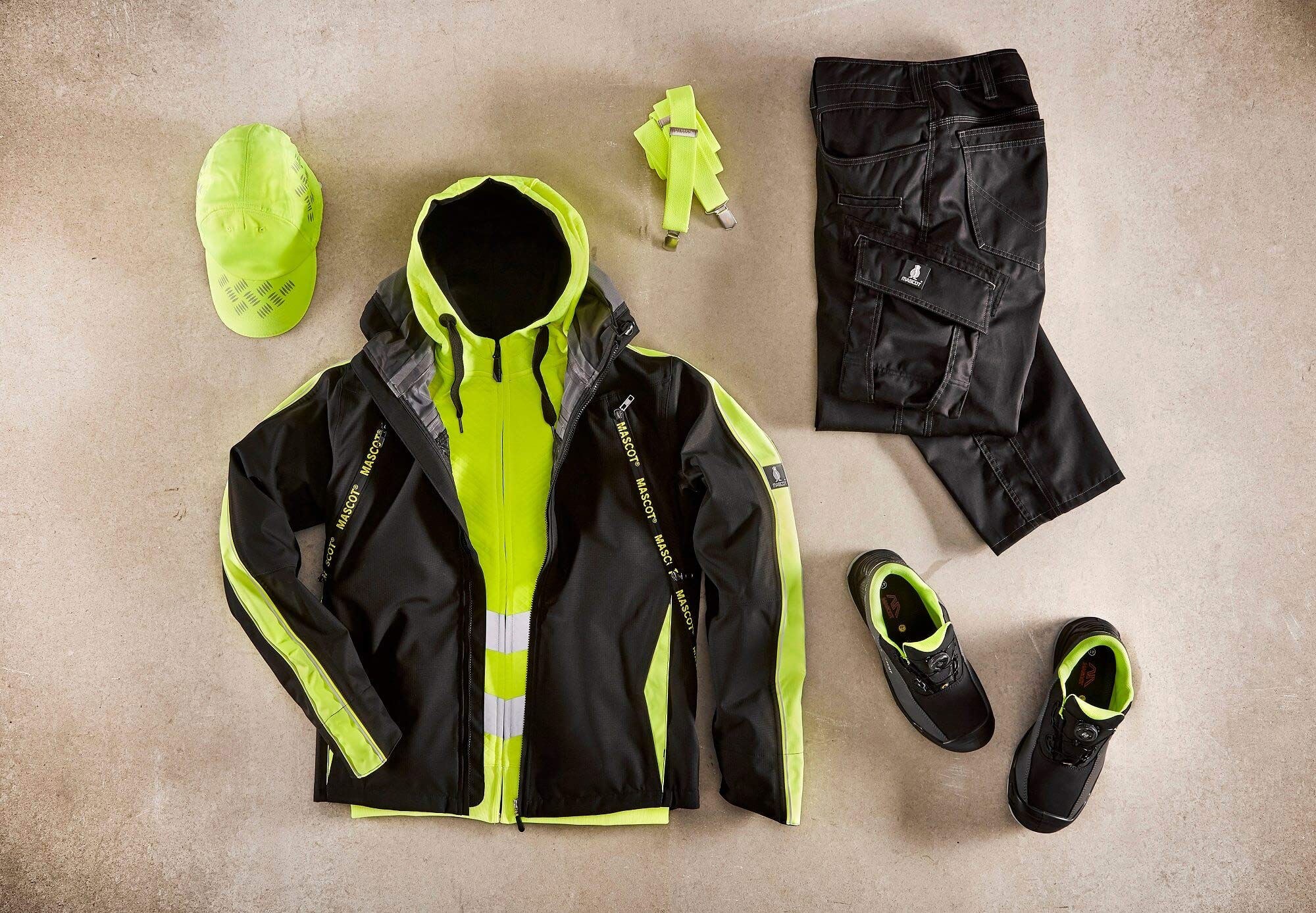 Mascot Corby Hi-Vis Hoodie 50138-932 - High Visibility Safety Hoodie for Men - Perfect for Construction, Road Work & Outdoor Safety