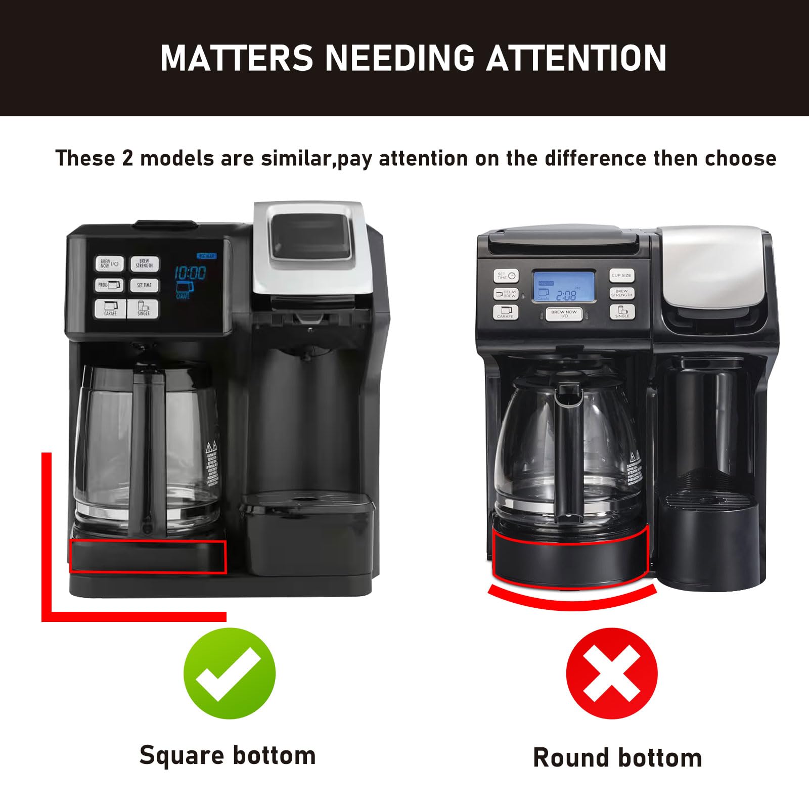 Hamilton Beach Coffee Maker Glass Carafe Replacement - Compatible with Models 46310, 49980R, 49976, 49350, 49980A, 49980Z, 49983, 49618, 46300, 49966 - 12-Cup Capacity (1 Pack) - Perfect for Home, Office, or Restaurant Use