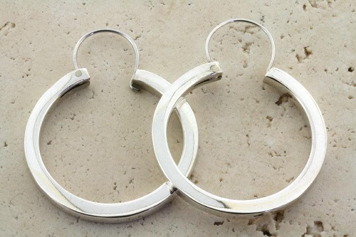 Sterling Silver Disc Hoop Earrings for Women - Elegant & Dainty Jewelry for Everyday Wear, Parties & Gifts