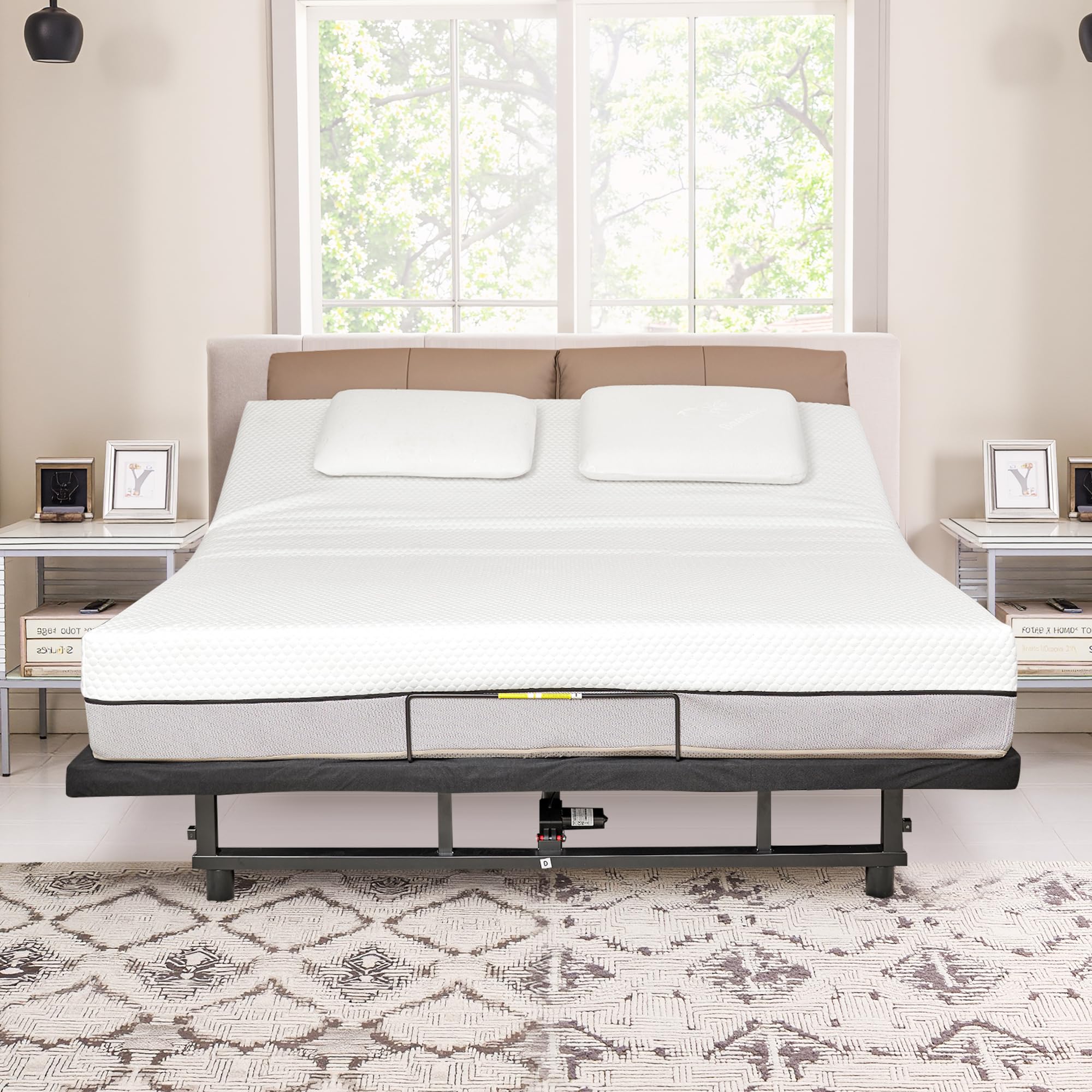 Adjustable Bed Frame with Head & Foot Incline - Zero Gravity Position, Wireless Remote Control, Quiet Durable Motor - Full Size Bed Base for Enhanced Comfort & Better Sleep | Perfect for Home, Hospital & Recovery Use