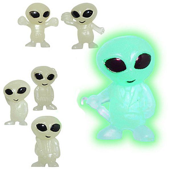 Glow in The Dark Mini Aliens - 12 Pack Capsule Toys for Kids, Fun Party Favors & Collectibles - Perfect for Birthday Gifts, Classroom Rewards & Nighttime Play