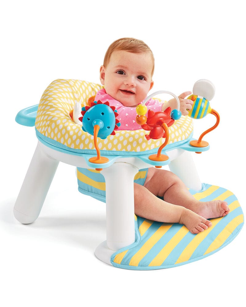 Skip Hop 2-in-1 Activity Floor Seat for Babies | Convertible Play & Feeding Chair | Perfect for Tummy Time, Playtime & Mealtime at Home or Daycare