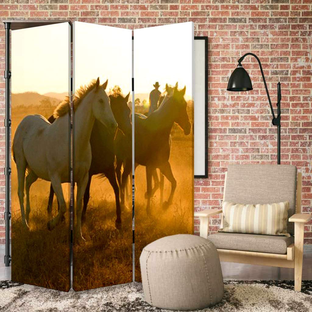 Round Room Divider Screen - 6-Panel Folding Privacy Partition for Home & Office - Perfect for Bedroom, Living Room, and Workspace Separation