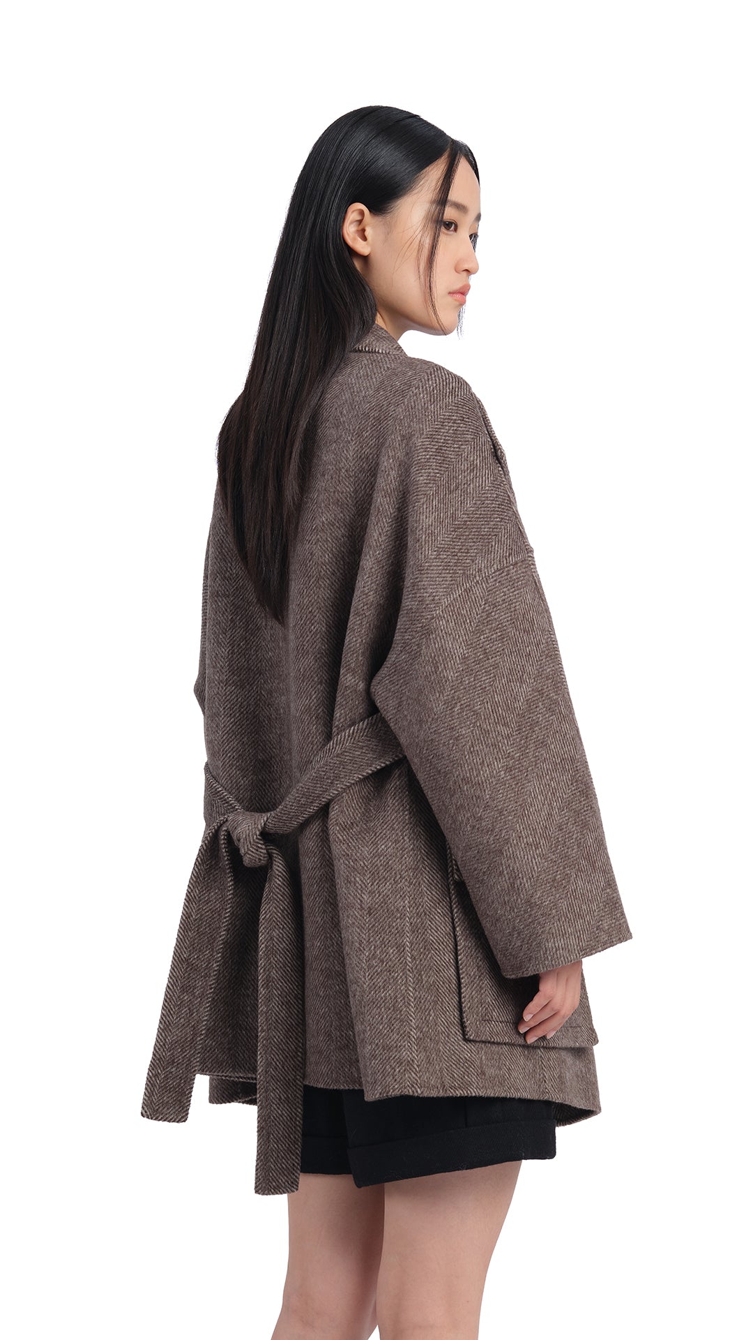 Herringbone Double-Faced Jacket for Men & Women - Stylish & Warm Winter Coat for Outdoor Activities & Casual Wear
