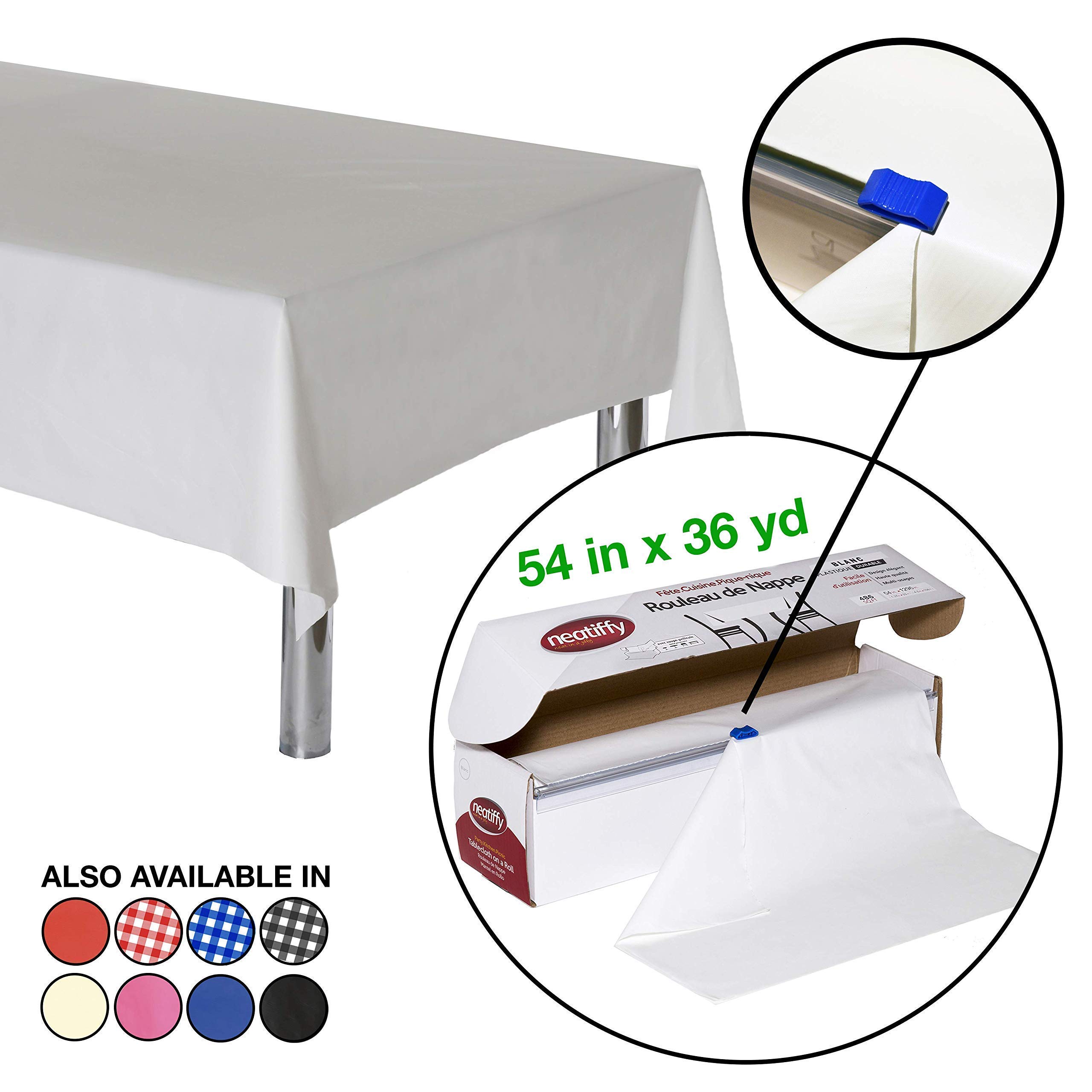 Neatiffy Disposable Plastic Tablecloth Roll - 54