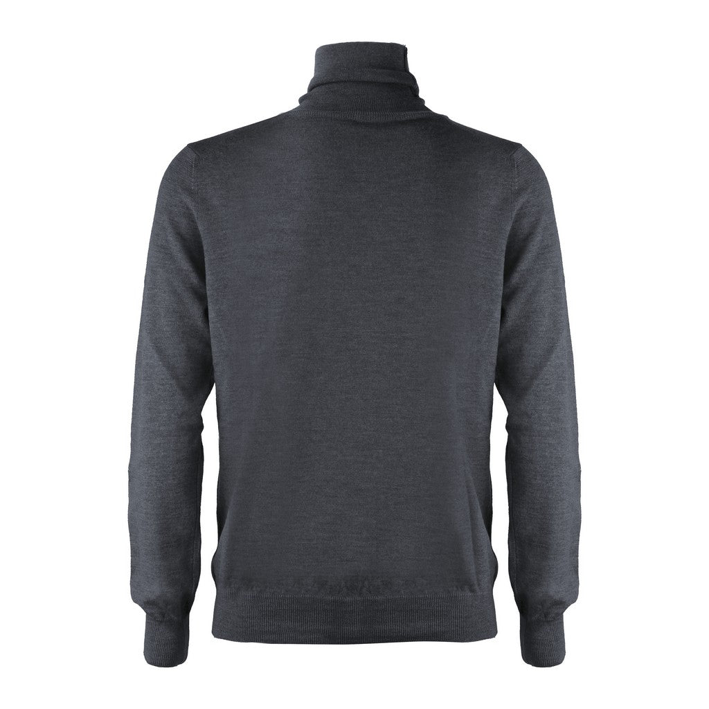 GRAN SASSO Merino Wool Turtleneck Sweater for Women & Men - Soft & Warm Winter Knitwear in Charcoal - Perfect for Cold Weather, Outdoor Activities & Layering