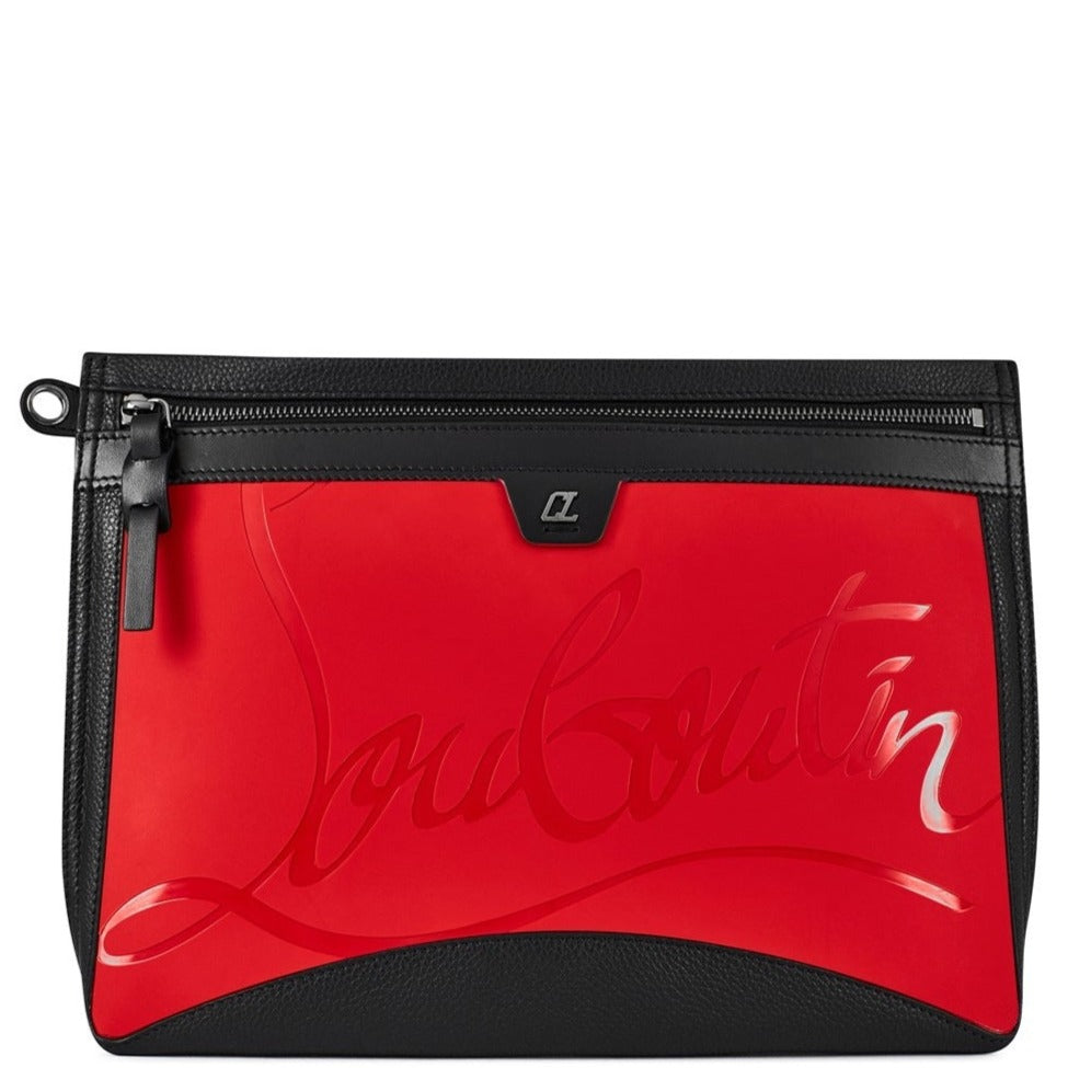 Christian Louboutin Zip City Pouch - Luxury Leather Wristlet Clutch for Women | Perfect for Evening Parties, Travel & Everyday Use