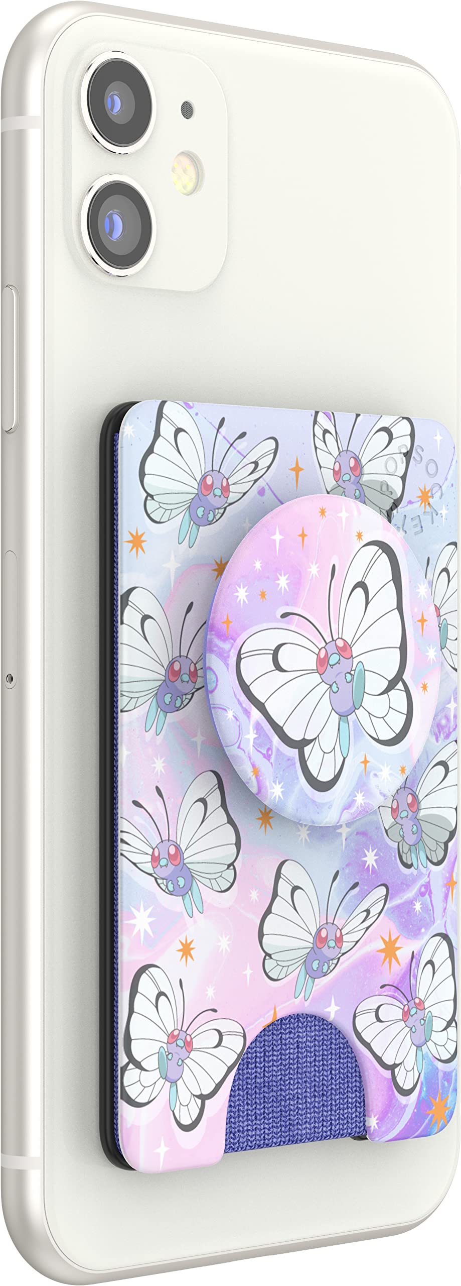 PopSockets Expanding Phone Grip & Wallet - Card Holder for iPhone & Android | Cosmic Butterfree Design | Perfect for Commuting, Travel & Hands-Free Use
