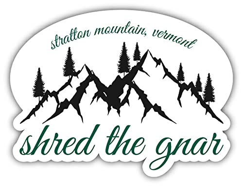 Stratton Mountain Vermont Ski & Snowboard Adventure Souvenir - 4 Inch Vinyl Decal Sticker with Mountain Design | Perfect for Laptops, Helmets & Water Bottles | Ski Resort Gift for Winter Sports Enthusiasts