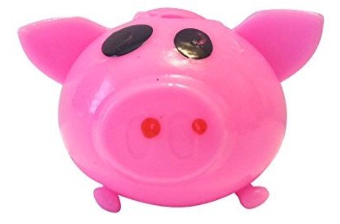 Squishy Splat Ball Stress Relief Toy - Pink Pig Shape for Kids & Adults | Fun Fidget Sensory Toy for Anxiety Relief, Office Desk Decor, Party Favors & Gifts