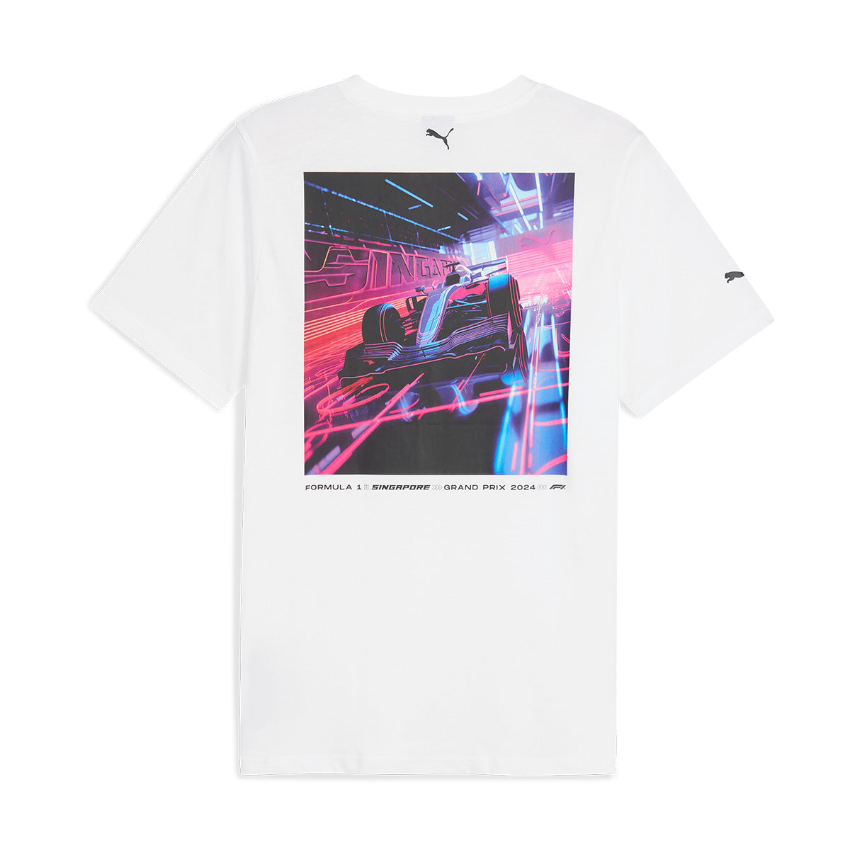 PUMA F1 Singapore Grand Prix T-Shirt - White | Official Merchandise for Racing Fans | Perfect for Race Day & Casual Wear