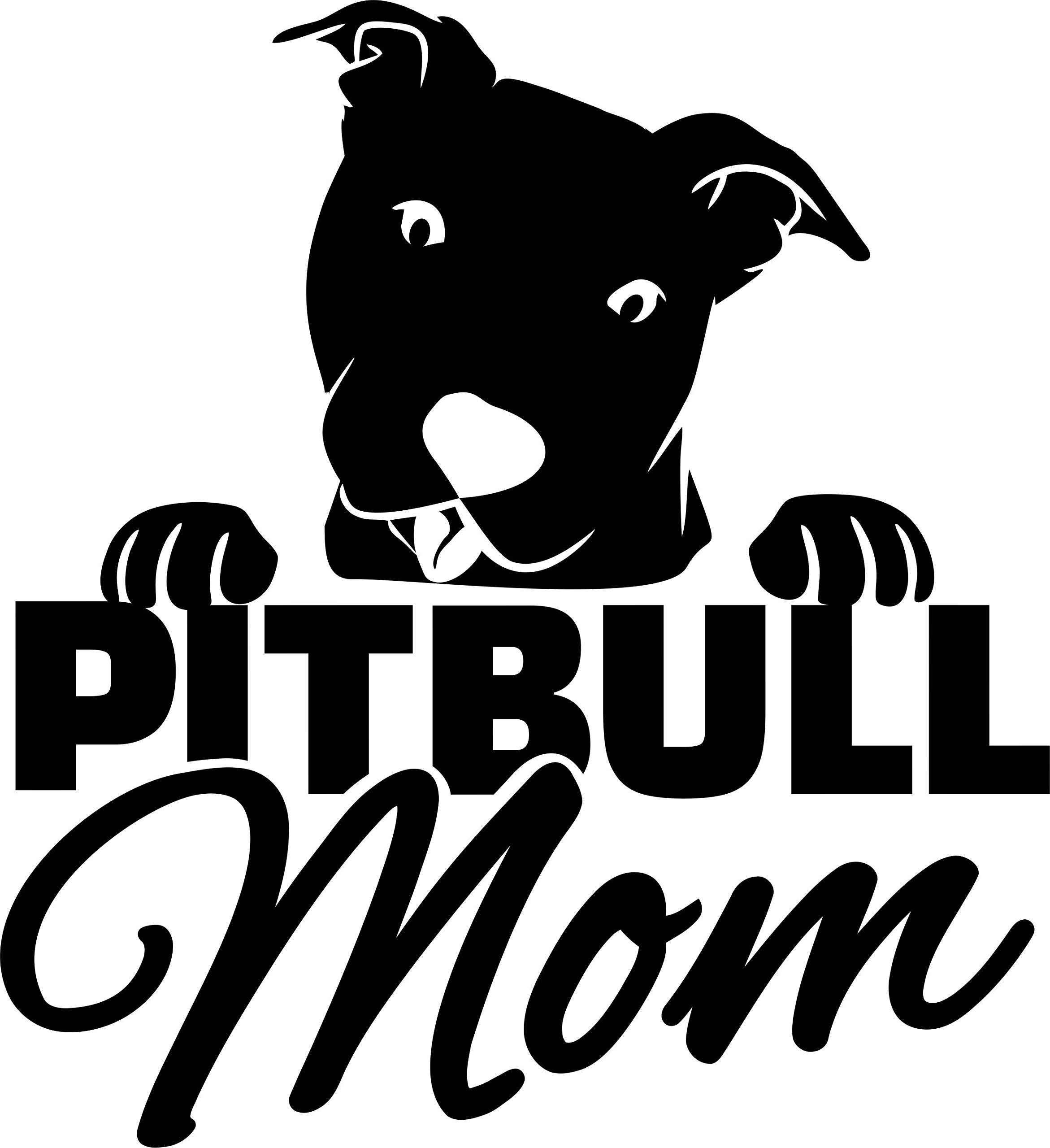 Pitbull Mom Peeking Pit Decal - 10 Inch White Vinyl Sticker for Car, Laptop, Window - Perfect for Pet Lovers & Funny Car Decor