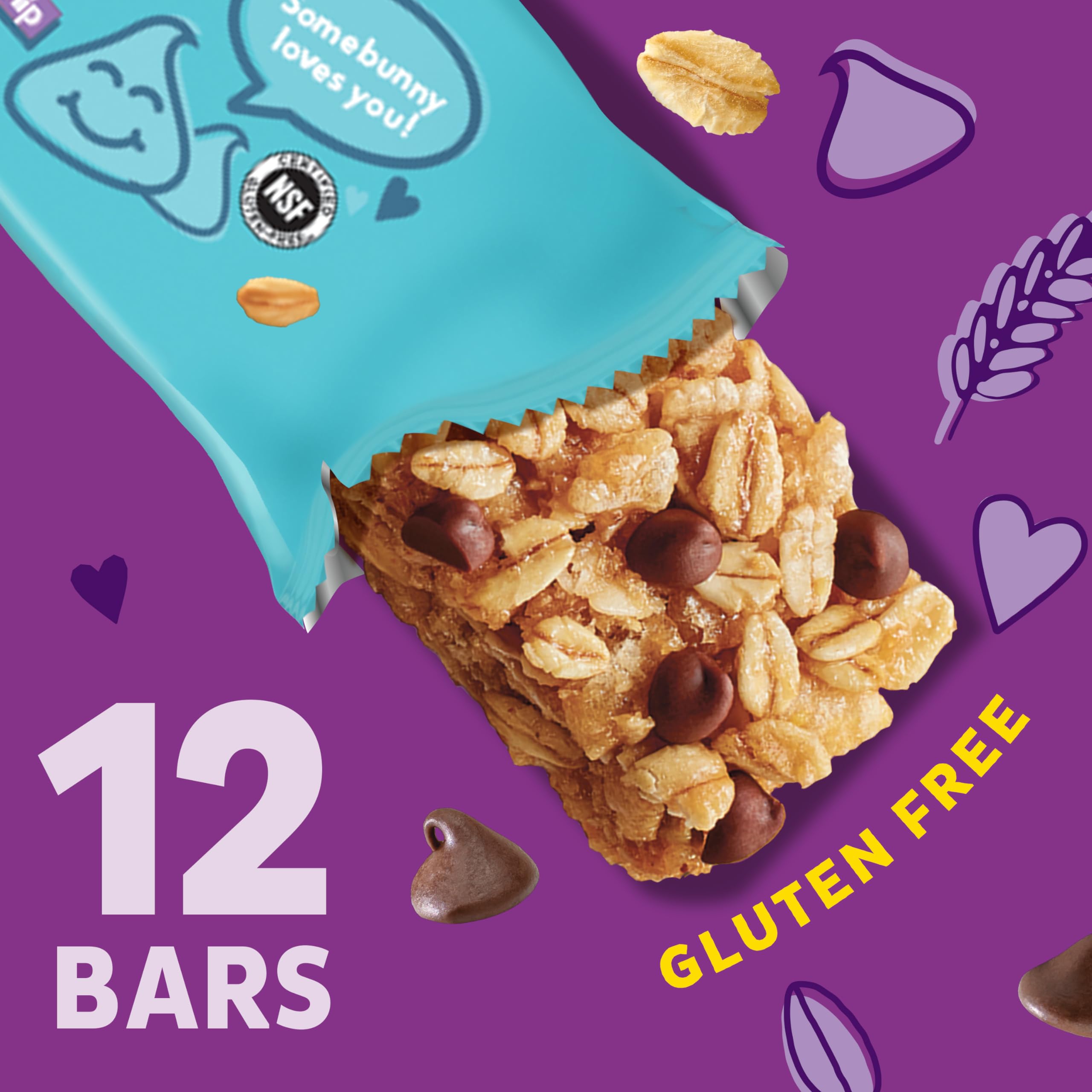 Annie's Gluten Free Chewy Granola Bars - Double Chocolate Chip, 11.76 oz (12 Count) - Healthy Snack for Kids Lunch Box, School, Hiking & On-the-Go Energy Boost
