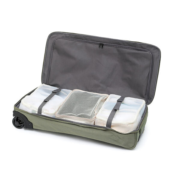 Tosca TCA798TWJ B 85cm Wheeled Split Compartment Duffle Bag - Khaki/Sand - Perfect for Travel, Gym & Weekend Getaways