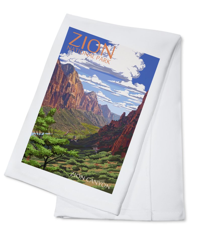 Zion National Park Cotton Tea Towel - 100% Premium Cotton Decorative Hand Towel for Kitchen & Home - Perfect for Cooking, Drying Dishes & Home Decor