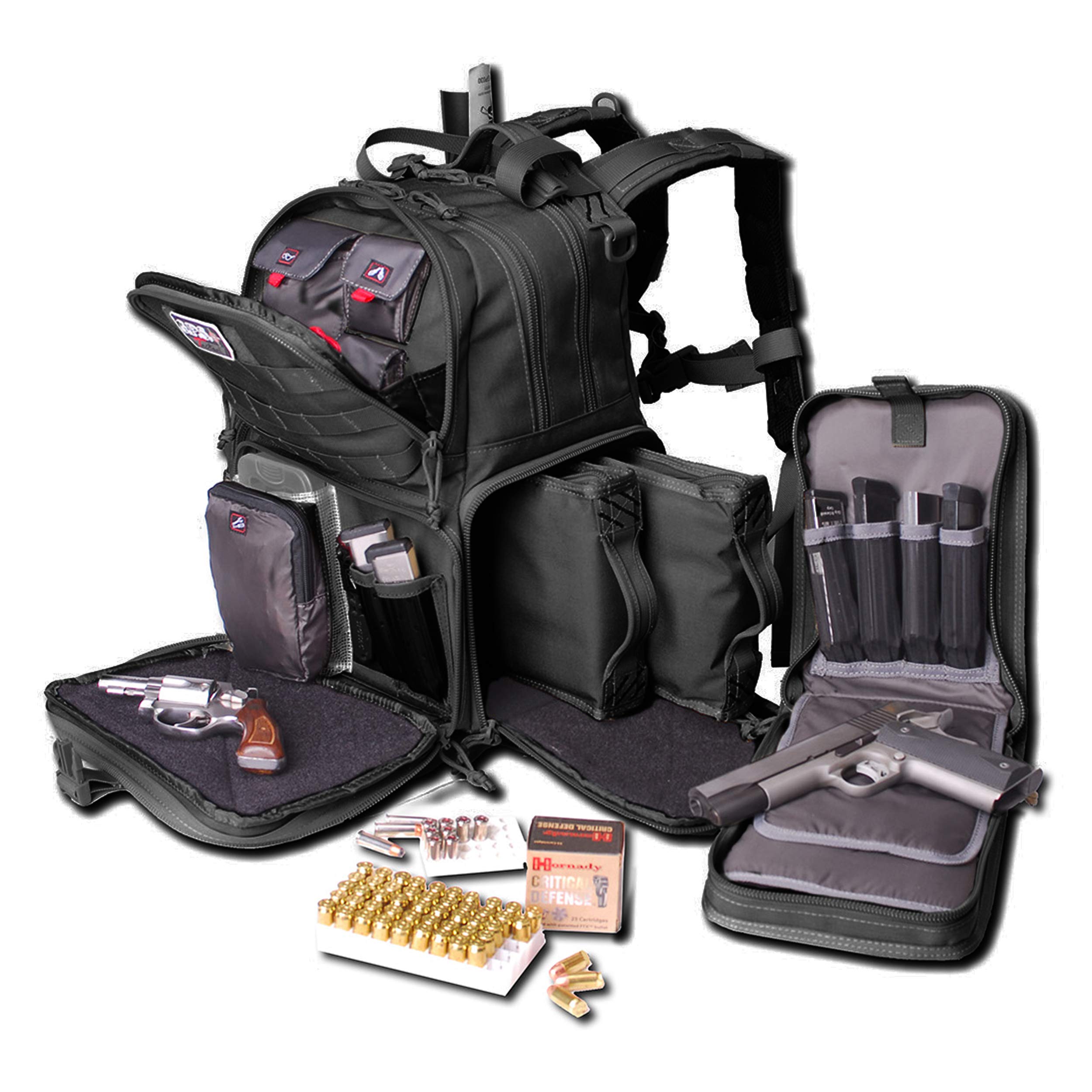 G Outdoors Tactical Range Backpack - Durable Military Style Hiking Backpack for Shooting Range, Hunting & Outdoor Adventures - Large Black Tactical Backpack with Multiple Pockets & MOLLE System