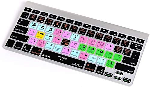 Final Cut Pro X English Silicone Keyboard Cover - Shortcuts Skin Protector for MacBook Air & MacBook Pro 13/15/17 Inch (US/EU Layout) | Perfect for Video Editors & Content Creators