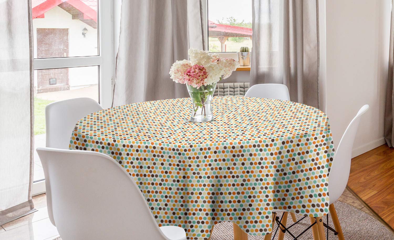 Ambesonne Round Tablecloth 60