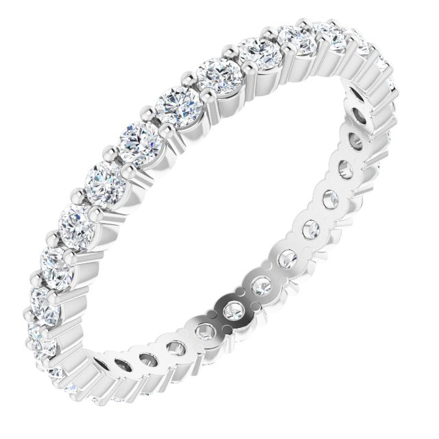 0.68 Carat Round Diamond Shared Prong Eternity Band Ring - Perfect for Anniversaries, Weddings & Special Occasions