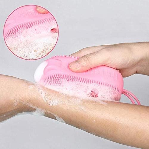 Soft Silicone Bath Brush for Kids - Double Sided Shower Sponge & Massage Scrub Gloves - Baby Bath Essentials for Gentle Cleaning & Skin Care