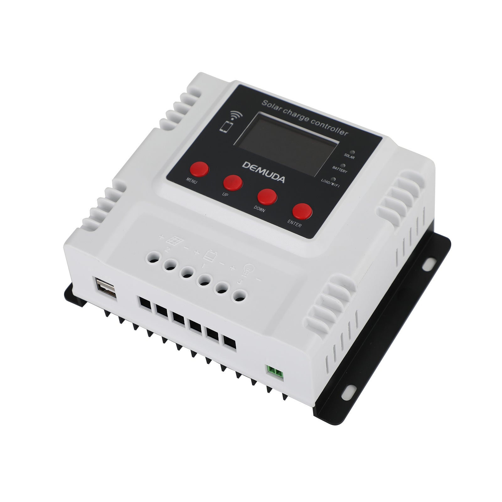 10A 60A 12V 24V 48V Solar Charge Controller with WiFi Monitoring - PWM LCD Regulator for Off-Grid Solar Systems, RV, Boat & Home Use