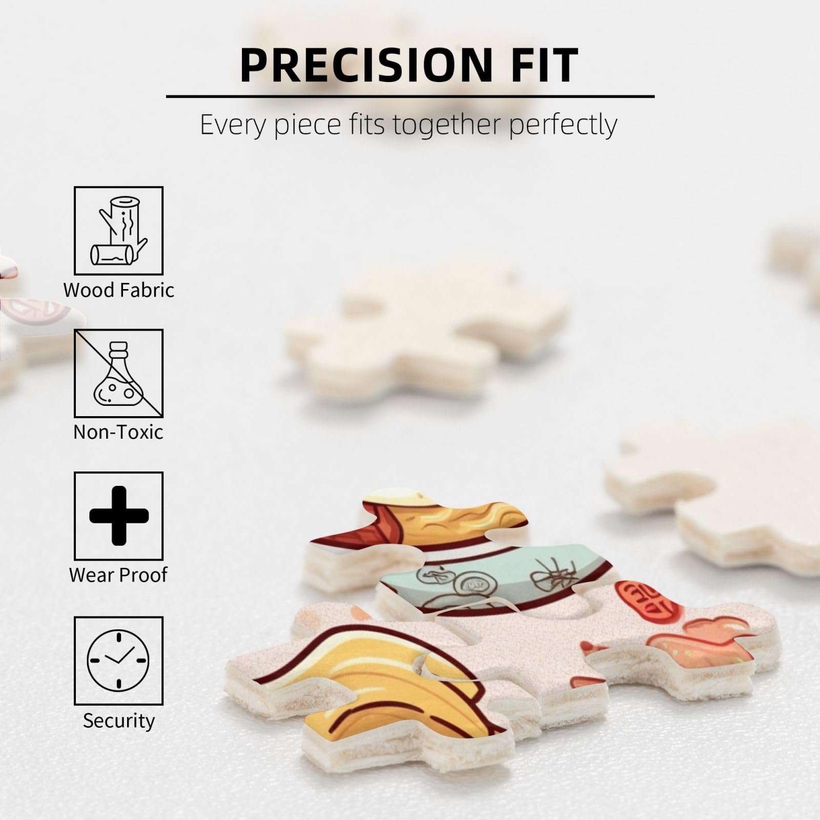 500-Piece Delicious Sweet Ramen Jigsaw Puzzle - Wooden Photo Puzzle for Adults, Personalized Picture Puzzle - Classic Family Board Game for Wedding, Birthday & Valentine's Day Gifts (20.4