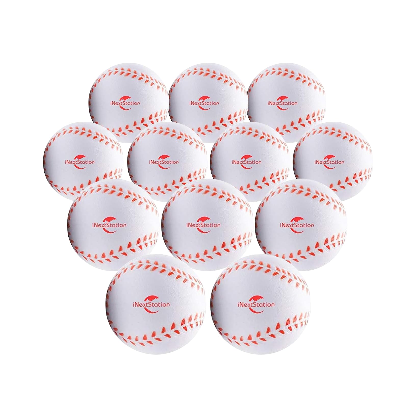 iNextStation Soft Foam Baseballs - 12 Pack, 9 Inch Practice Baseballs for Kids & Teens | Perfect for Backyard Training, T-Ball Practice & Indoor Baseball Games