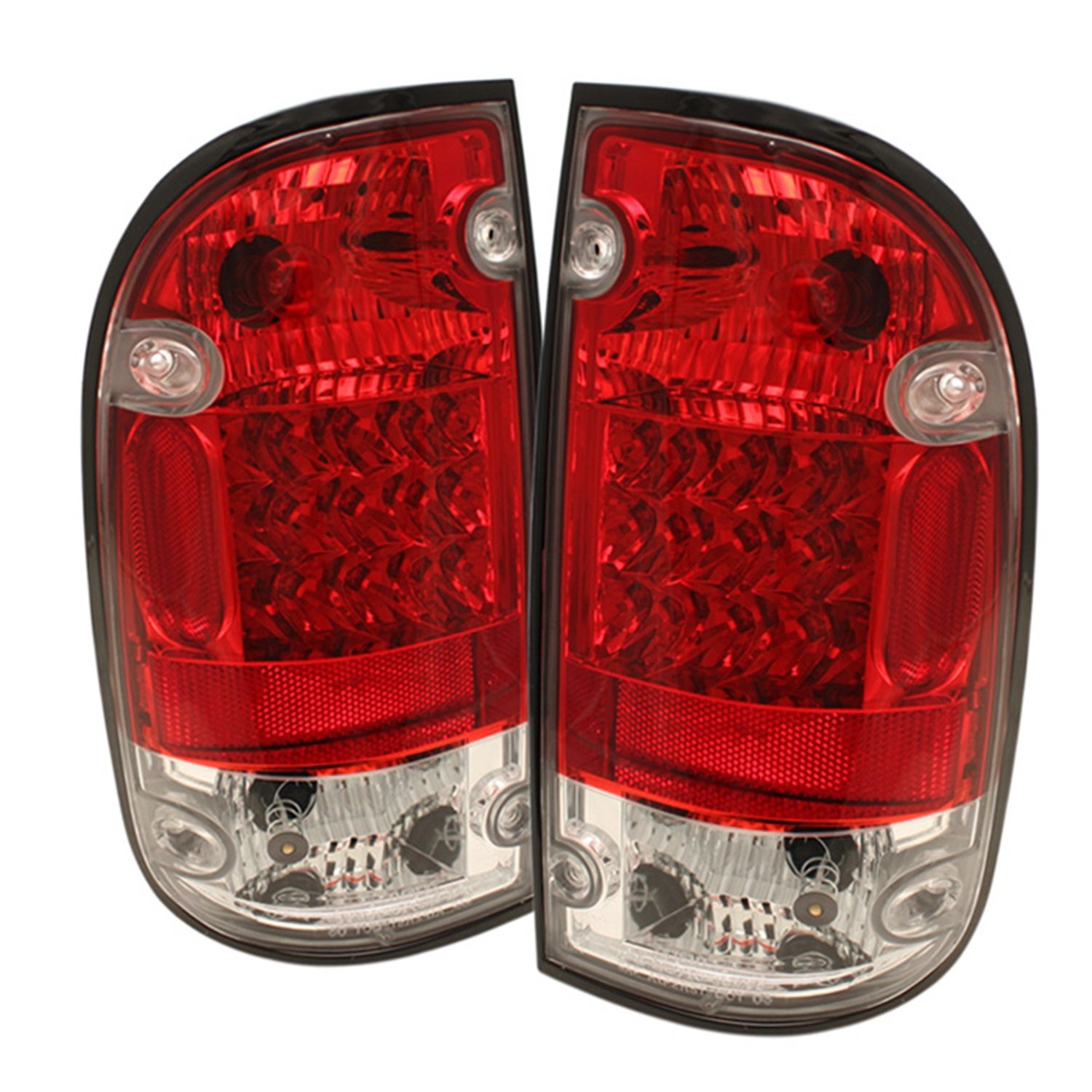 Spyder Auto ALT-YD-TT95-LED-RC Red Clear LED Tail Lights for Toyota Tacoma 2005-2023 - Smoked Lens, Direct Fit Replacement, Enhanced Visibility for Night Driving & Off-Road Adventures