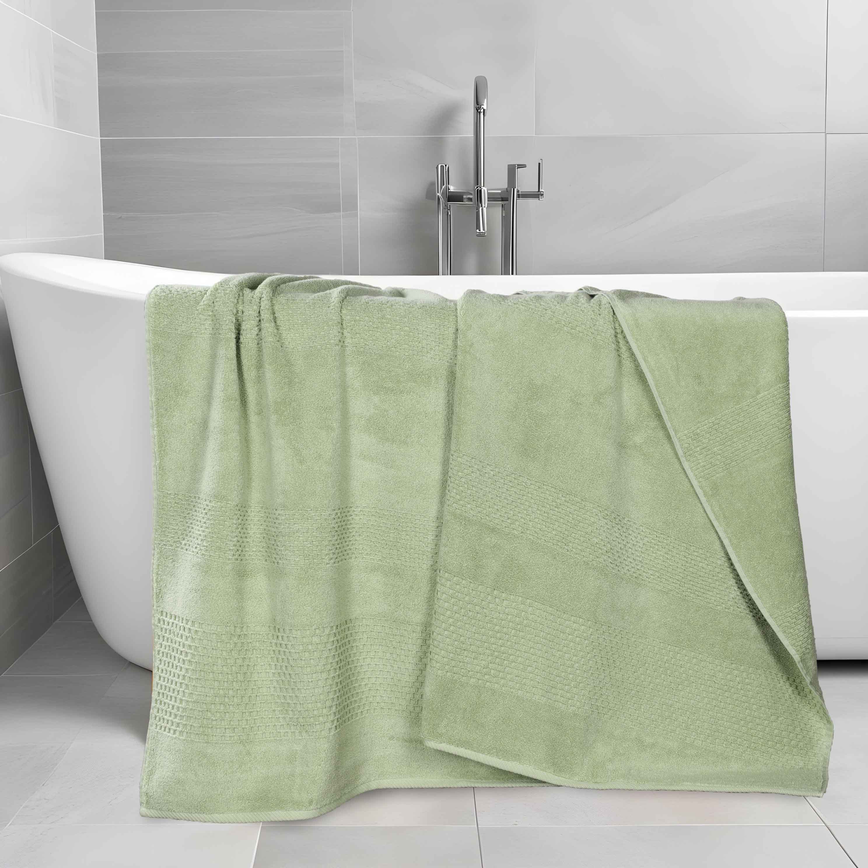 Playa Zero Twist Cotton Solid Waffle Textured Bath Sheets - Ultra Soft & Absorbent Set of 2 | Luxury Spa & Bathroom Essentials for Hotels & Home Use