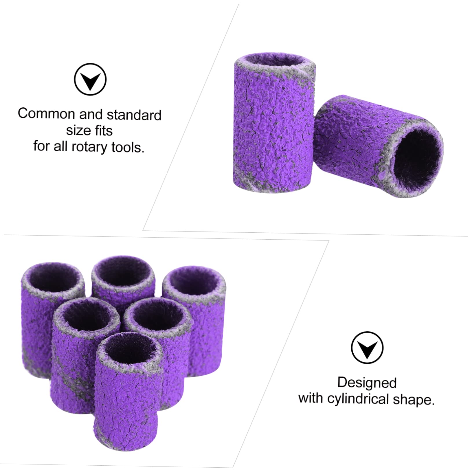 FOMIYES 100pcs x 3 Sets Nail Grinding Heads & Sanding Bands for Nail Drills - Professional Manicure & Pedicure Polishing Tools for Home Salon Use - Perfect for Acrylic, Gel, and Natural Nail Care
