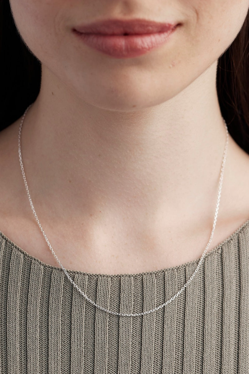 Sterling Silver Cable Chain Necklace for Women - Durable & Hypoallergenic Jewelry for Everyday Wear, Layering & Gift Giving