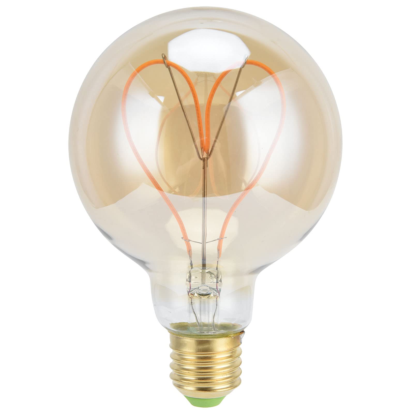 Walfront 4W E27 Dimmable LED Heart Shaped Filament Bulb - Vintage Edison Warm White Light (2700K) for Bedroom, Living Room, Cafe & Wedding Decoration - 110V Golden Retro Light Bulb