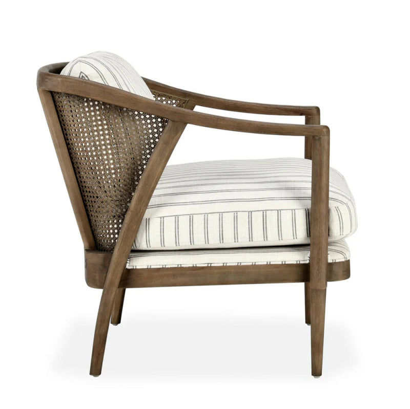 Hand Carved Solid Wood Accent Lounge Chair - Mid Century Modern Style for Living Room, Bedroom & Patio - Comfortable Seating for Relaxing & Reading