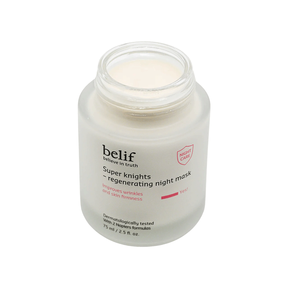 belif Super Knights Regenerating Night Mask 75ml | Overnight Hydrating & Repairing Face Mask for Dry Skin | Perfect for Nighttime Skincare Routine