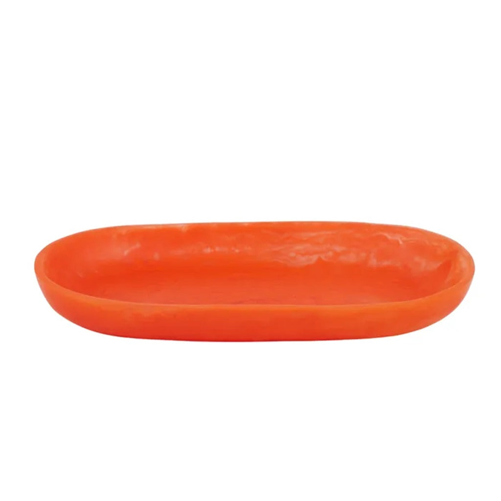 Assembled Kip Resin Oval Serving Tray 25.5x14cm - Elegant Home Decor for Dining Table, Coffee Table, and Kitchen Countertop