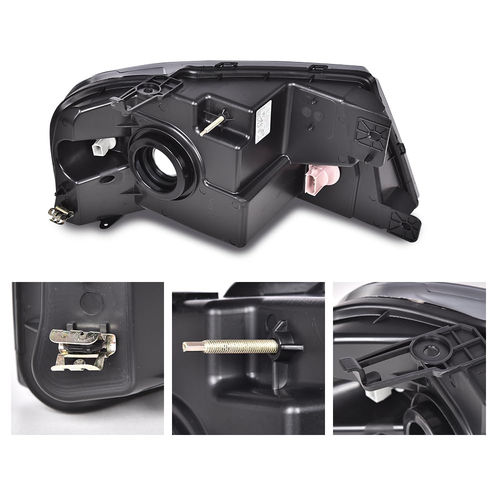 PIT66 LED DRL Headlights for Ford F150 2004-2008 & Lincoln Mark LT - Clear Lens Chrome Housing (Not Fit Heritage/Flareside) - Upgrade Your Truck Lighting