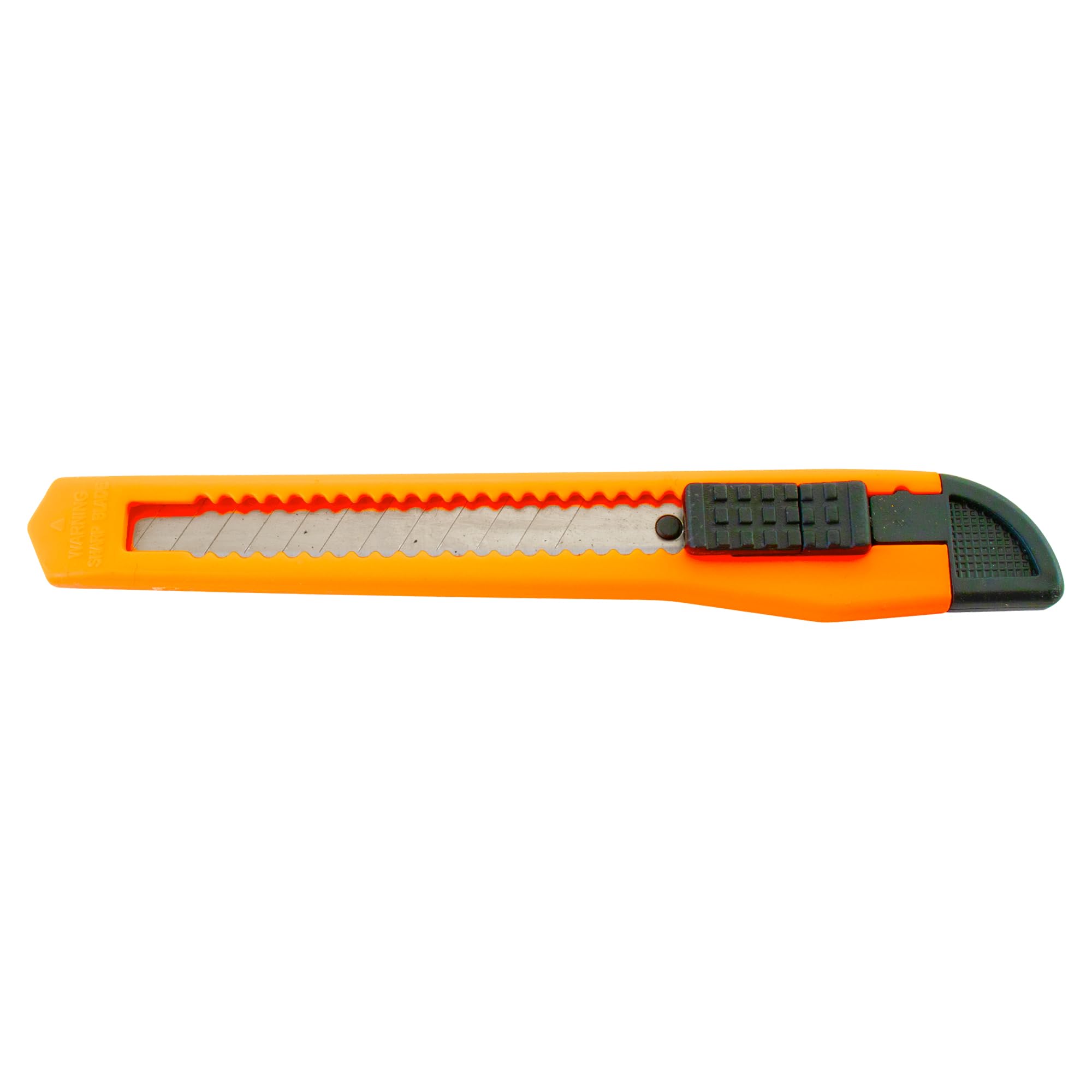 5-Pack Small Neon Orange Utility Knives with Snap-Off 9MM Blades - Heavy Duty Box Cutters for Warehouse, Office & DIY Projects