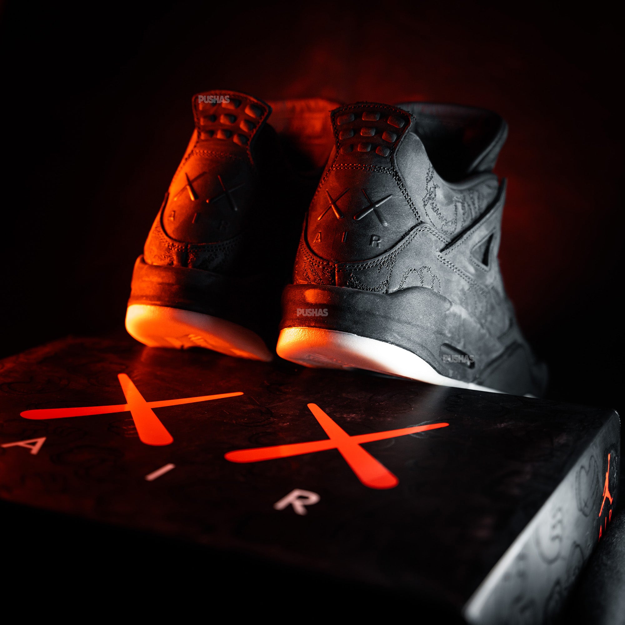 Air Jordan 4 Retro 'Kaws Black' Sneakers (2017) - Men's Limited Edition Basketball Shoes for Streetwear & Sneaker Collectors