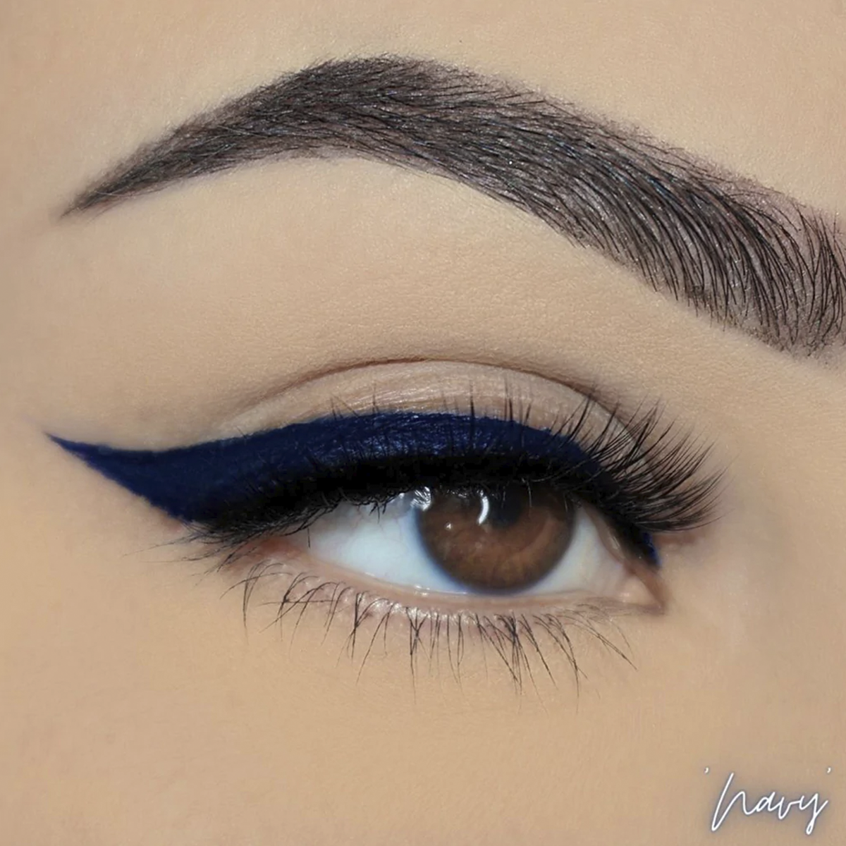 Mark & Line Felt Tip Eyeliner - Navy Blue Waterproof Liquid Liner for Precise Winged Eye Makeup | Perfect for Daily Wear, Parties & Special Occasions